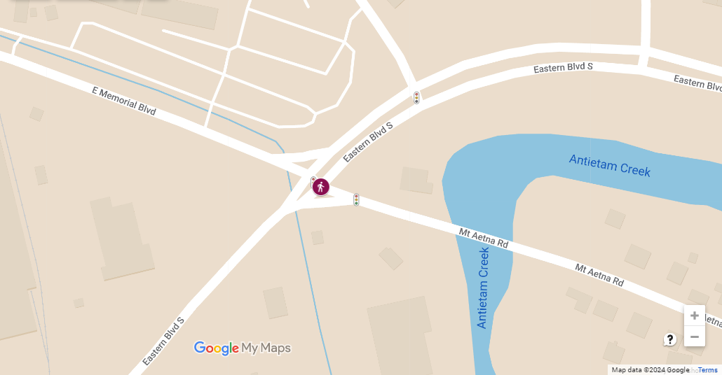 Pedestrian Struck at Eastern Blvd South and Mt Aetna Rd