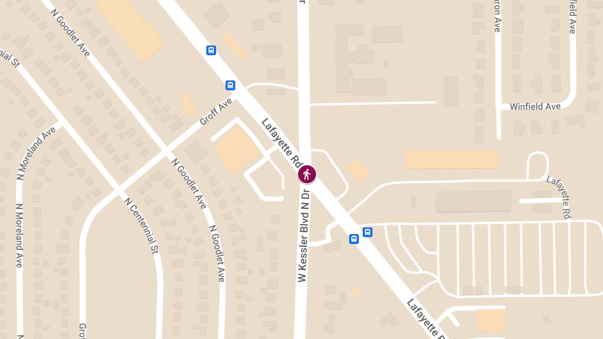 Pedestrian Struck at Lafayette Rd & Kessler Boulevard North Dr