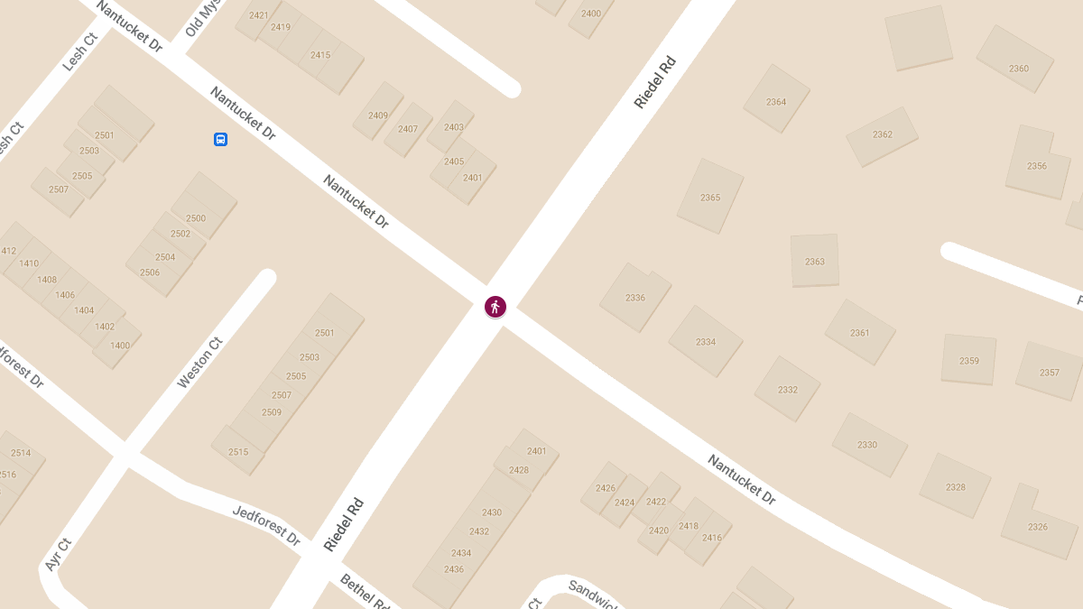 Pedestrian Struck at Riedel Rd and Nantucket Dr