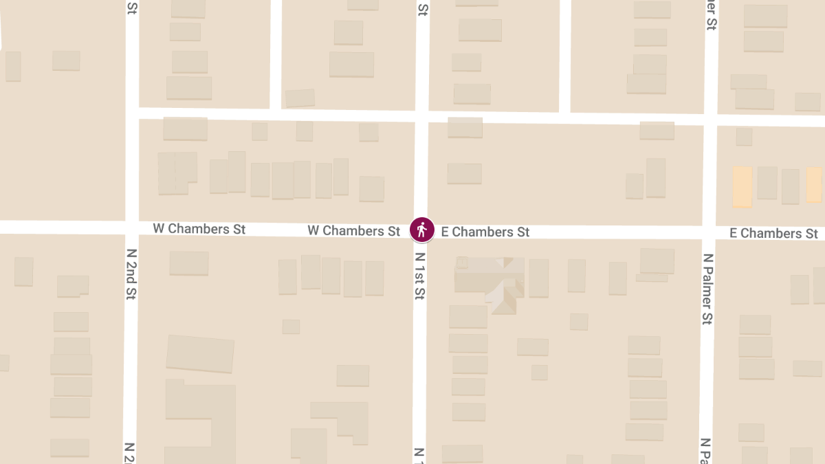 Pedestrian Struck in Crosswalk on N 1st St