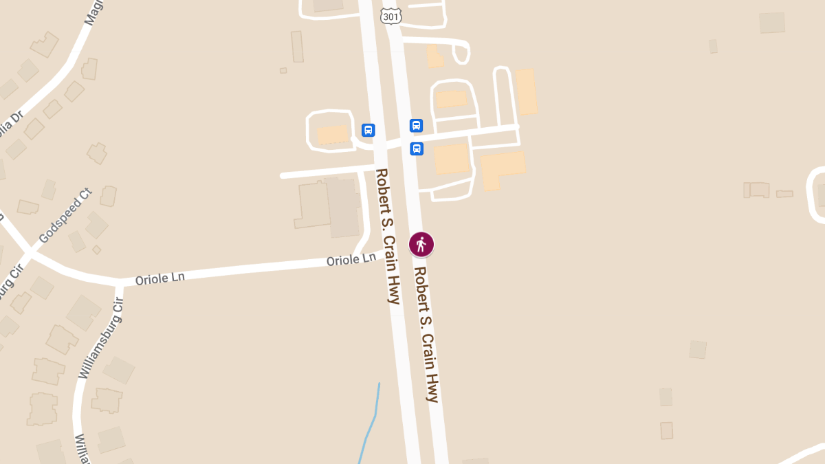 Pedestrian Struck on Crain Hwy