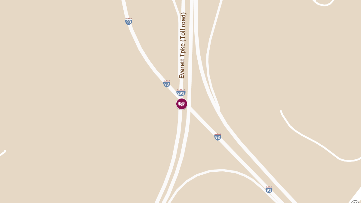 Rollover Accident on Interstate 93 NB at I-293 SB Split Causes Injuries