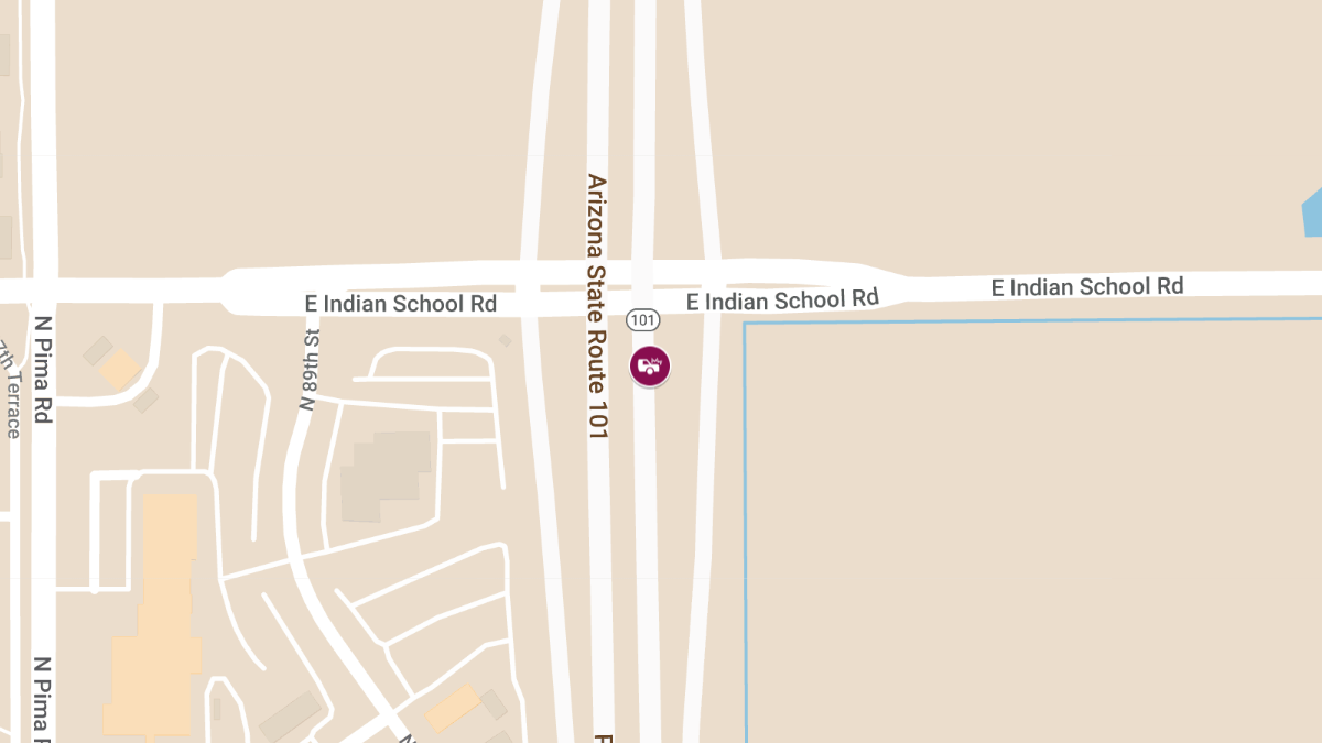 Rollover Crash at Loop 101 Southbound near Indian School Rd