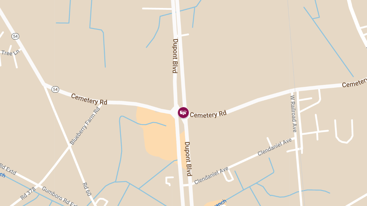 Rollover Crash with Entrapment at Cemetery Rd and NB Dupont Blvd