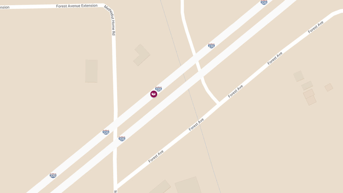 Rollover Crash with Injuries on Interstate 220