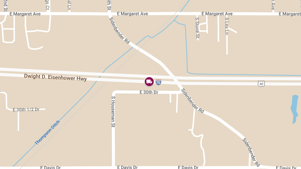 Semi-Truck Rollover Accident on I-70 at Mile Marker 14