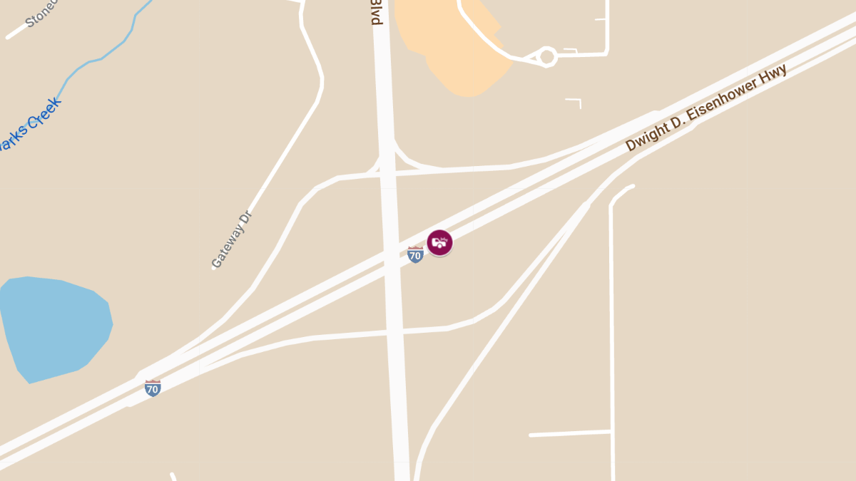 Serious Crash and Car Fire on WB I-70 near Quaker Rd