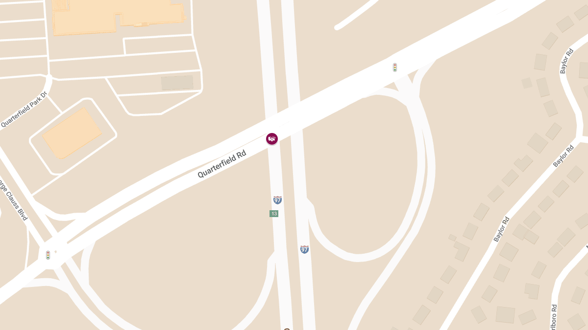 Serious Crash on NB I-97 at Quarterfield Rd