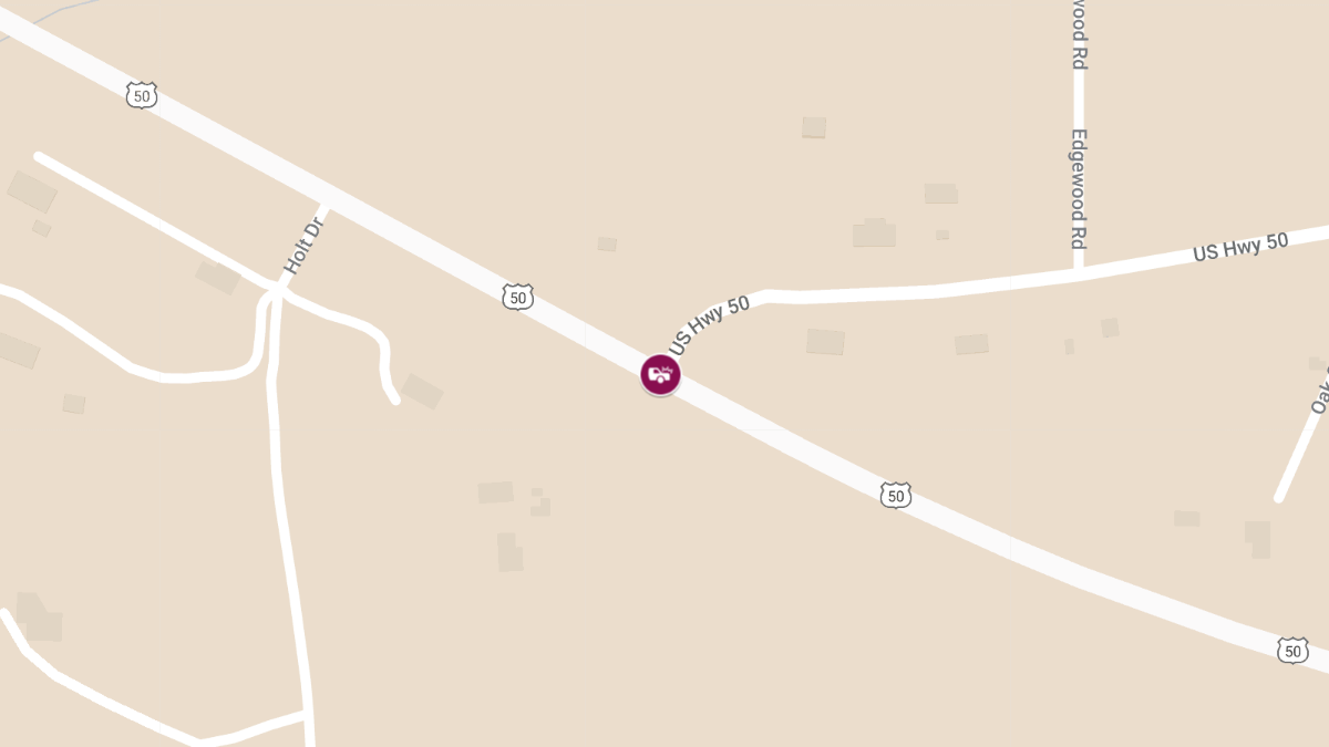 Serious Crash on US 50 and Old Highway 50 Road