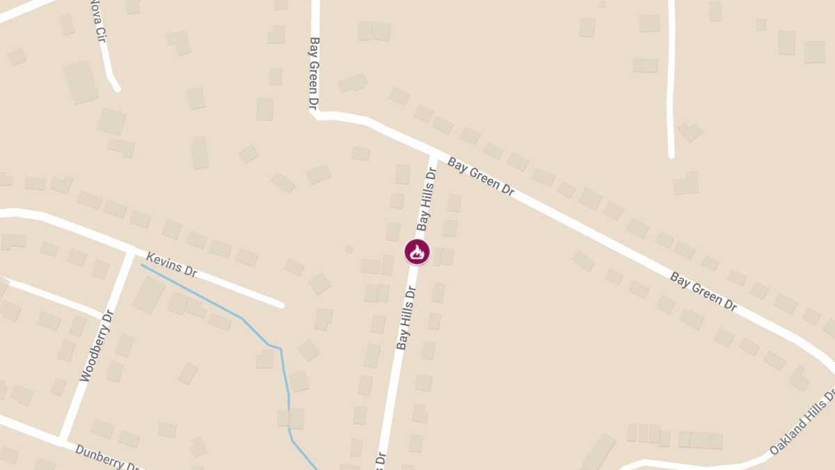 Structure Fire in the 600 Block of Bay Hills Dr