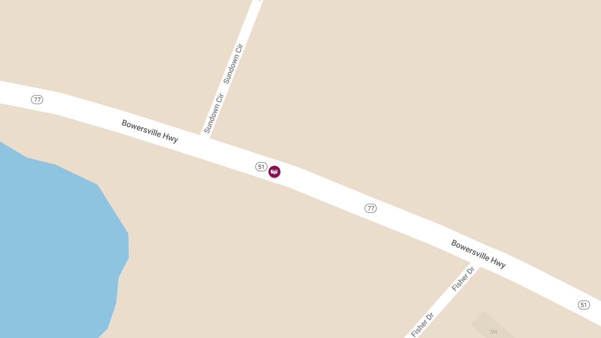 Three-Vehicle Crash on GA 51 near Sundown Circle
