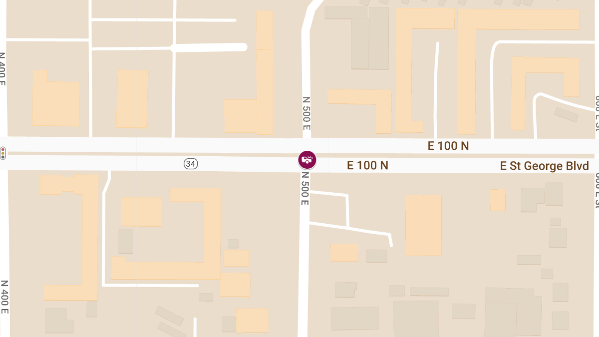 Three Vehicle Crash with Injuries at 500 East St George Blvd