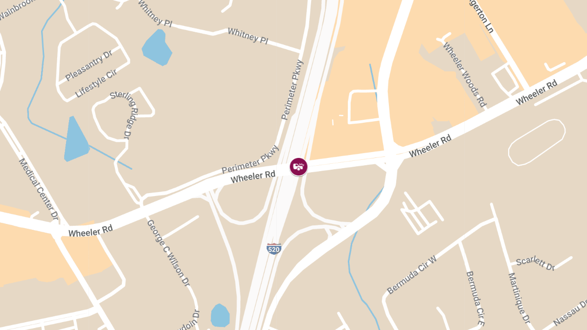 Traffic Accident With Injury at Wheeler Rd and Interstate 520 EB