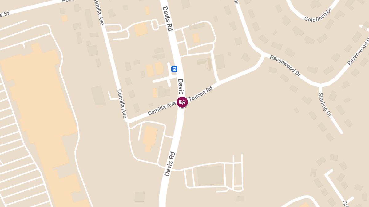 Traffic Accident with Injury at Davis Rd and Camilla Ave
