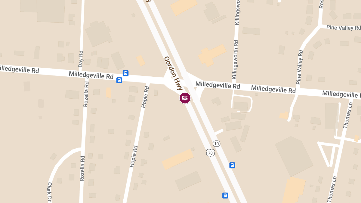 Traffic Accident with Injury at Gordon Hwy and Milledgeville Rd