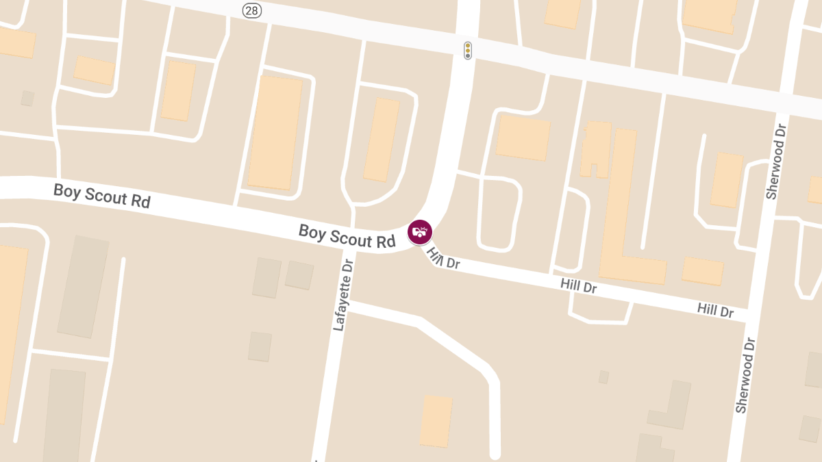 Traffic Accident with Injury at Hill Dr and Boy Scout Rd