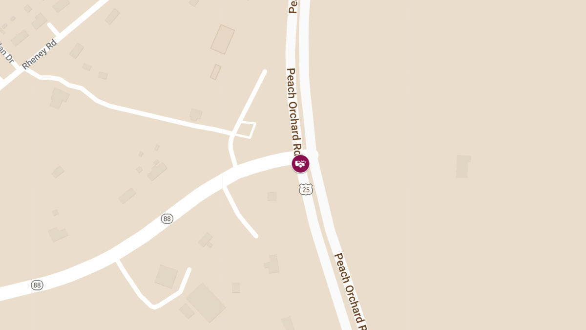 Traffic Accident with Injury at Peach Orchard Rd and Highway 88
