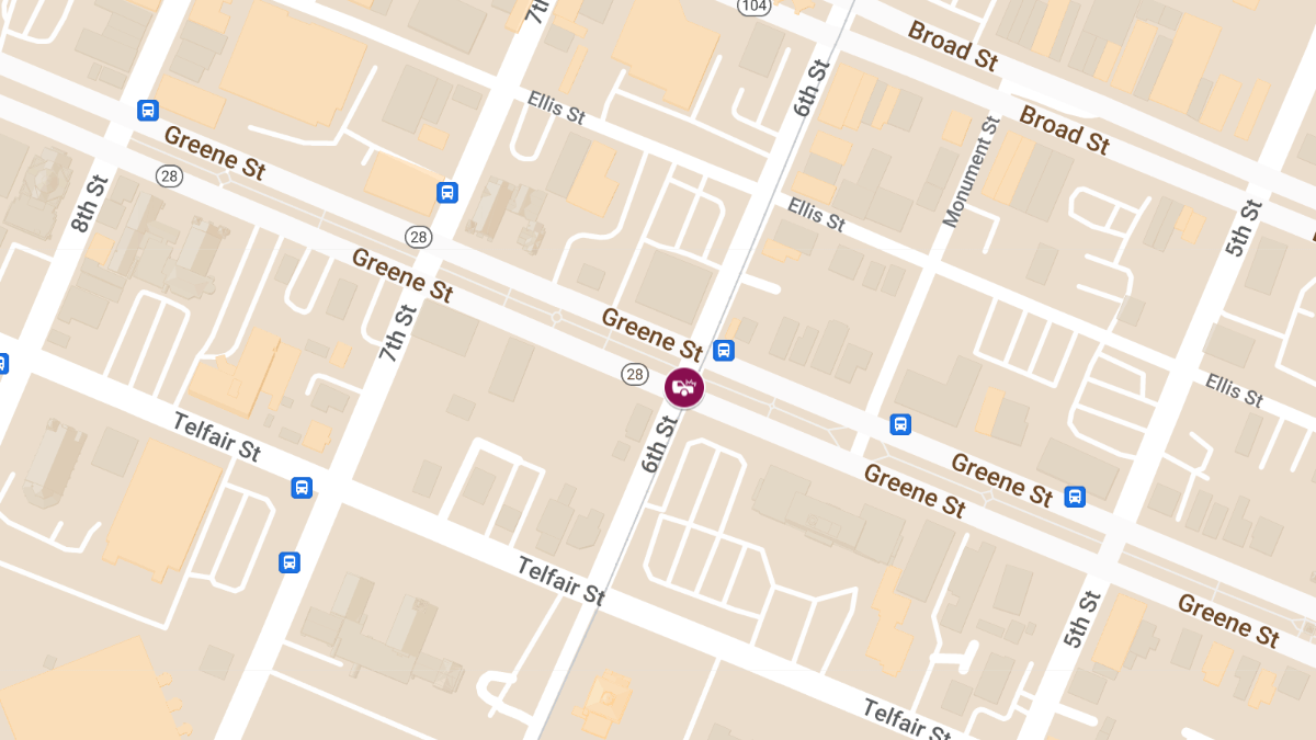 Traffic Accident with Injury at Sixth St and Greene St