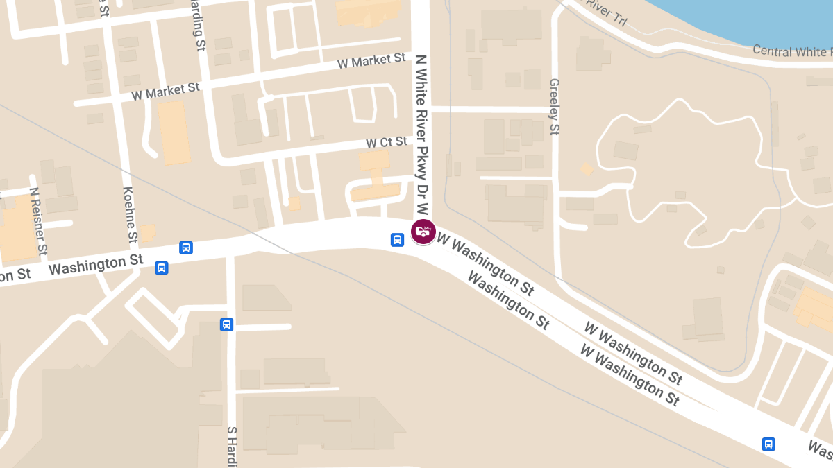 Traffic Collision With Injuries at W Washington St & N White River Pkwy West Dr