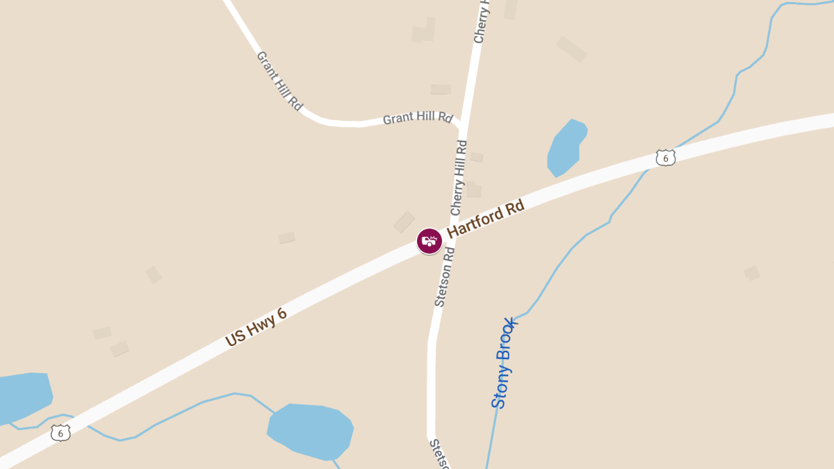 Two-Car Head-On Accident at Hartford Rd (Rt 6) and Stetson Rd