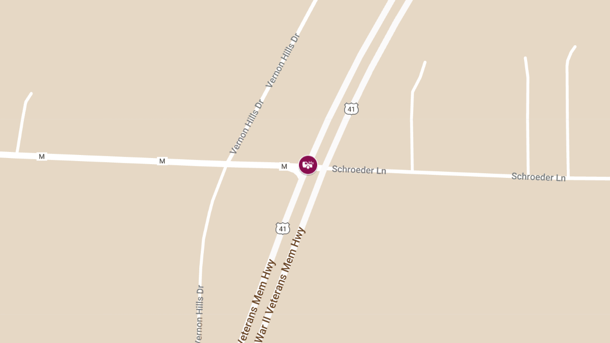 Two-Vehicle Accident at Hwy 41/County M SB causes Injuries