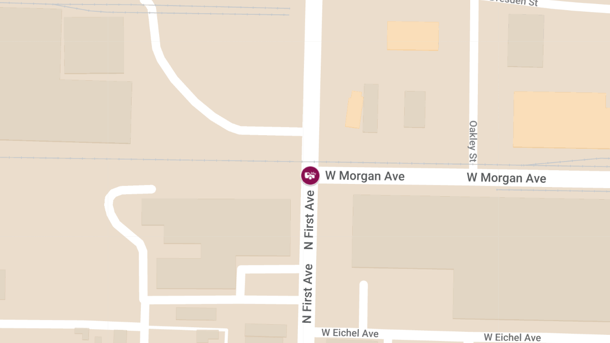 Two-Vehicle Accident at N 1st Ave & Morgan