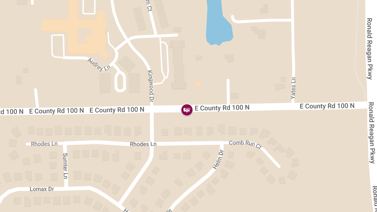 Two-Vehicle Accident with Entrapment at 4637 East 100 N