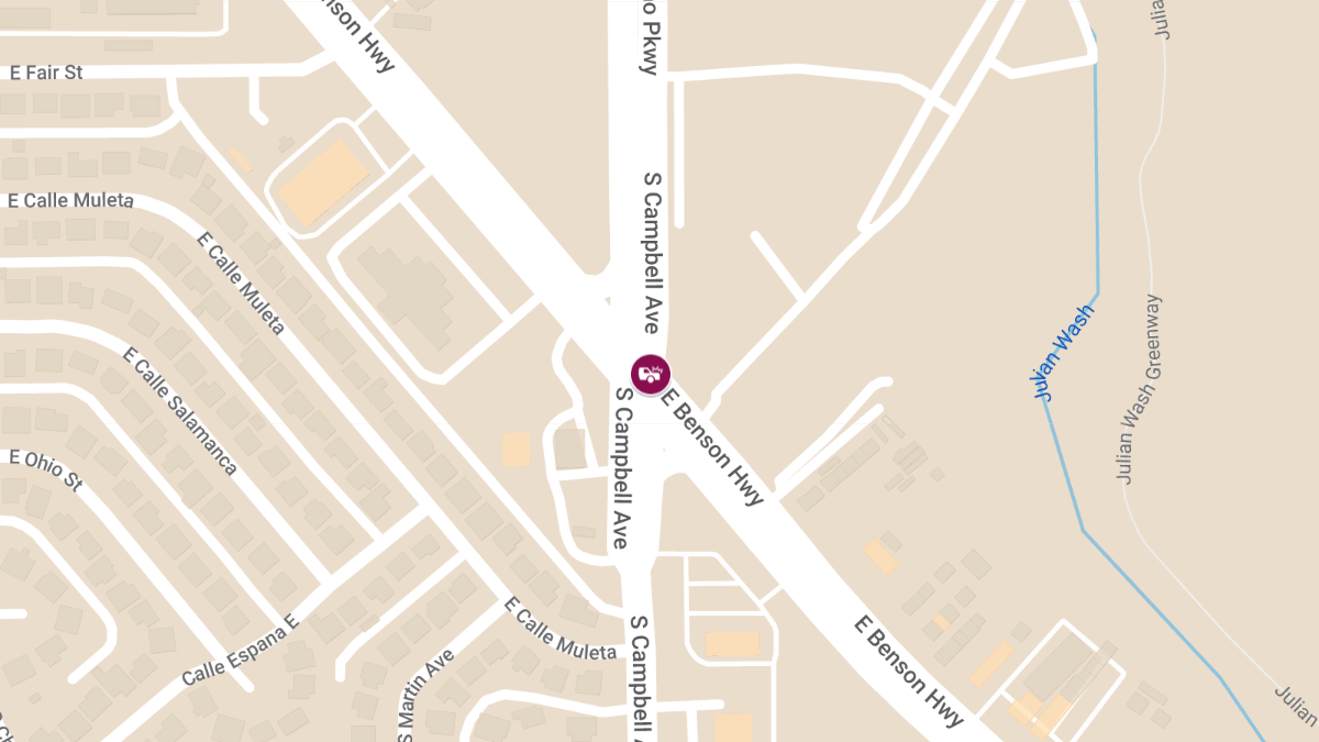 Two-Vehicle Collision at S Campbell Ave and E Benson Hwy