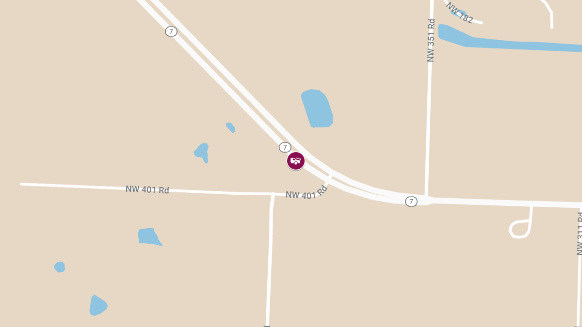 Two-Vehicle Crash on Missouri 7 West of County Road NW 401