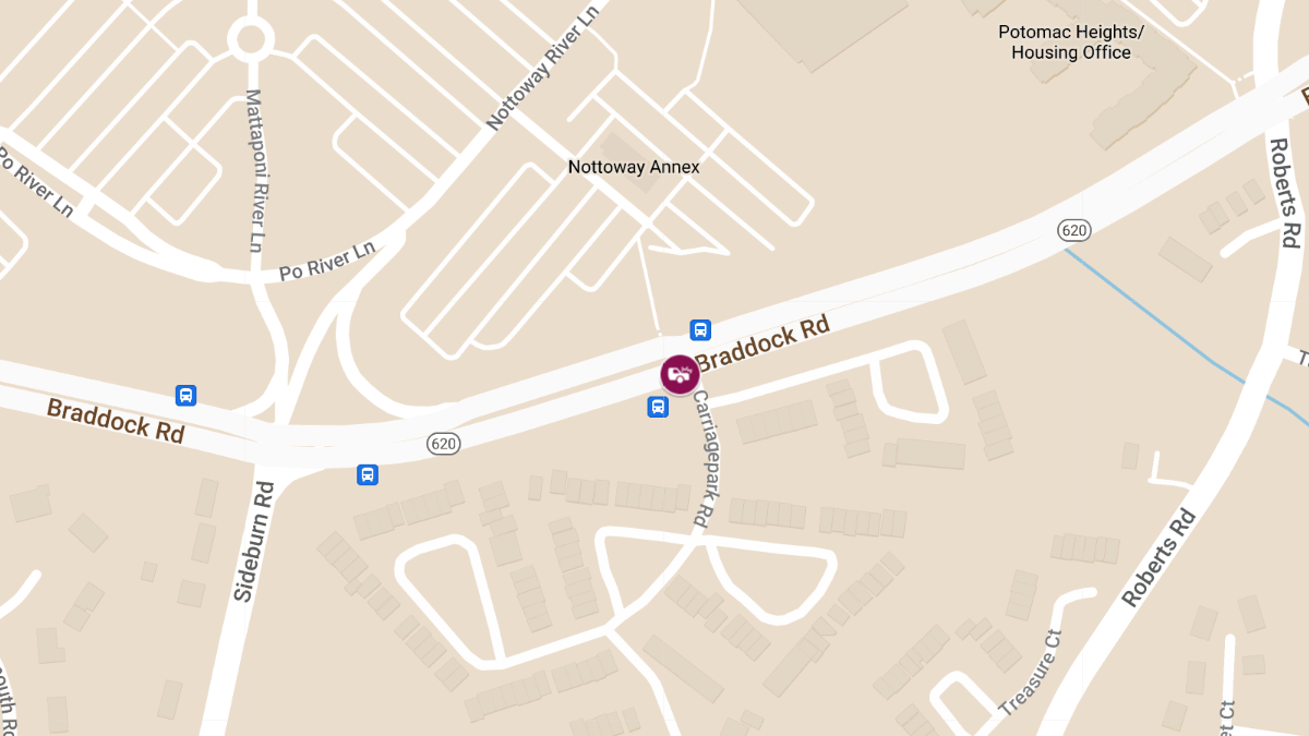 Two-Vehicle Crash with Injuries at Braddock Rd and Carriagepark Rd