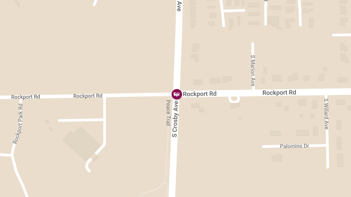 Two Vehicle Traffic Accident with Injury at Rockport and Crosby