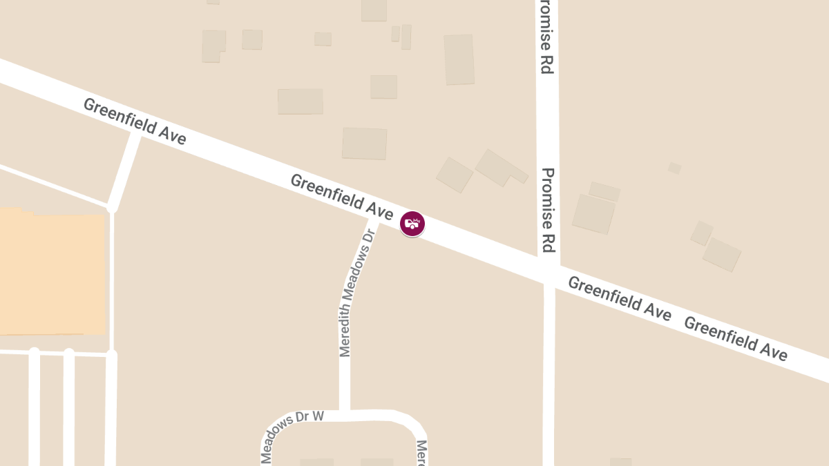 Vehicle Accident at Meredith Meadows Dr & Greenfield Ave