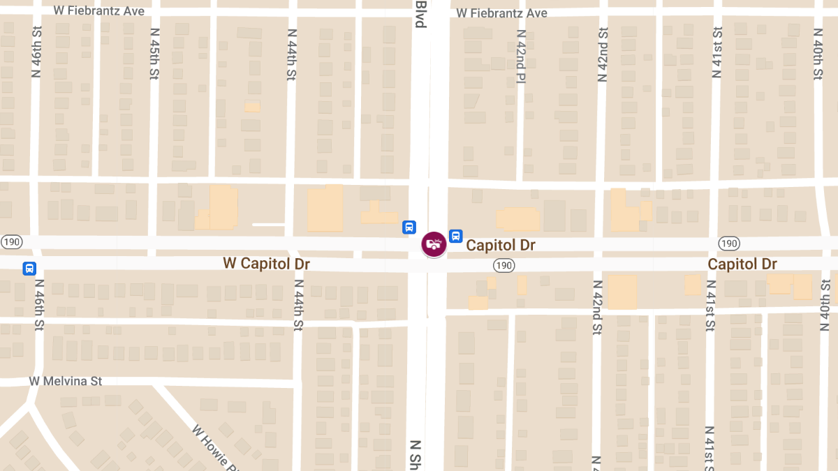 Vehicle Accident at N Sherman Blvd and W Capitol Dr