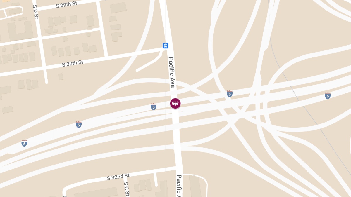 Vehicle Accident on Northbound I-5 Off-Ramp to Pacific Ave