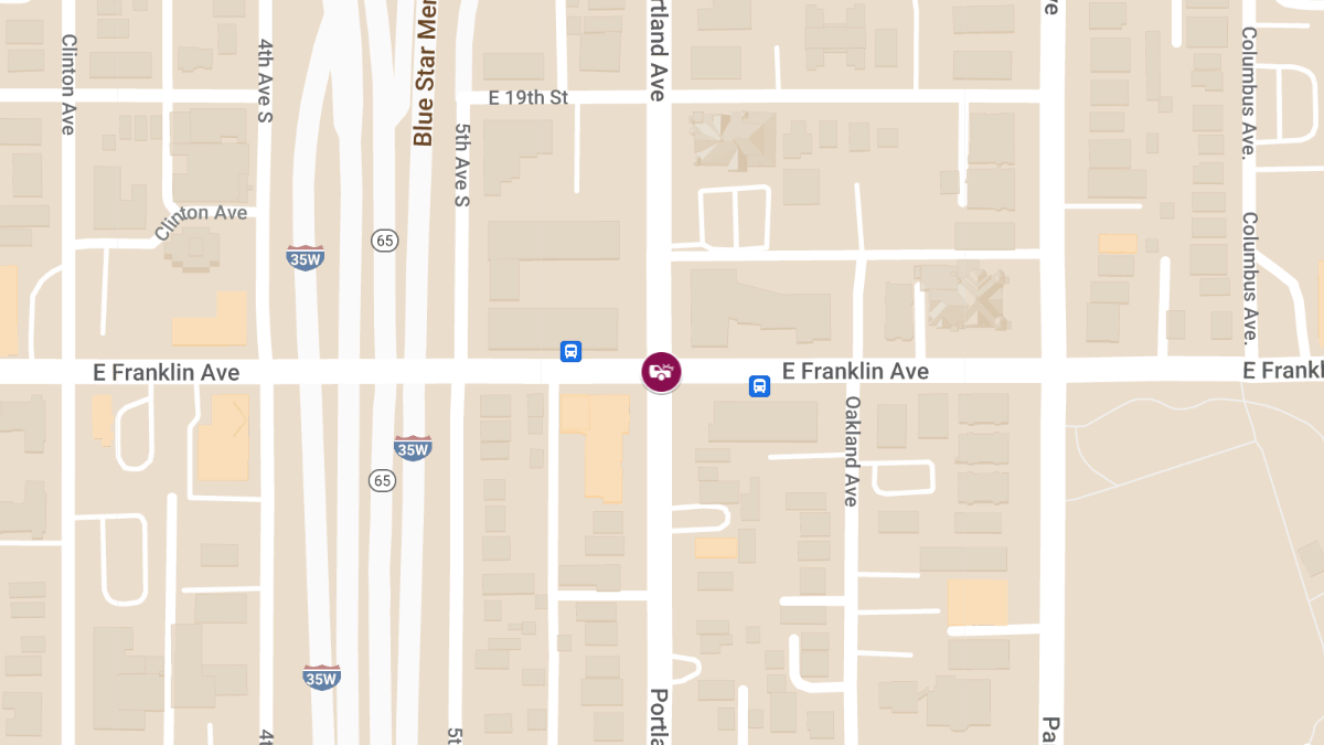 Vehicle Collision With Injuries at Portland Ave & Franklin Ave E