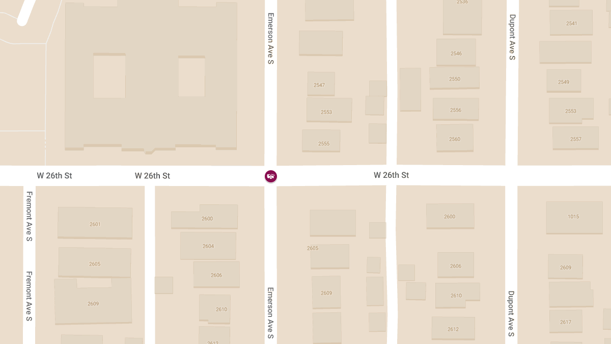 Vehicle Collision With Injuries at W 26th St & Emerson Ave S