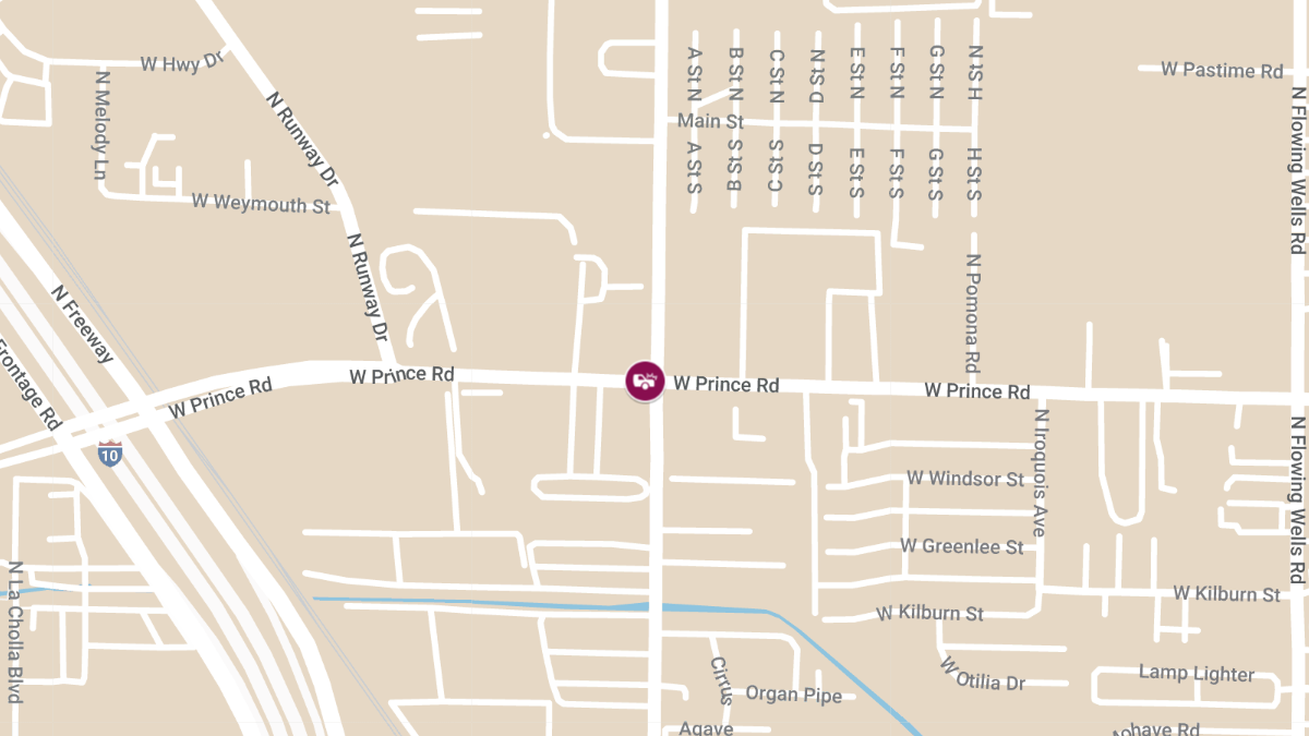 Vehicle Collision With Injuries at W Prince Rd & N Romero Rd