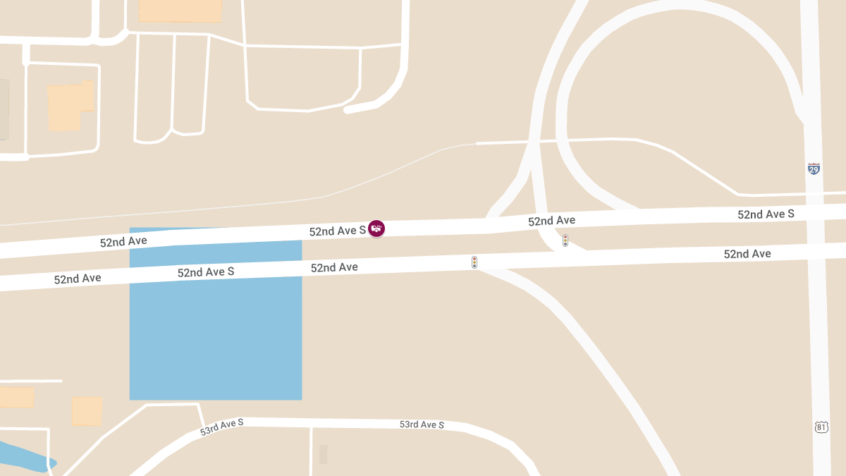 Vehicle Collision With Injuries on 52nd Ave S