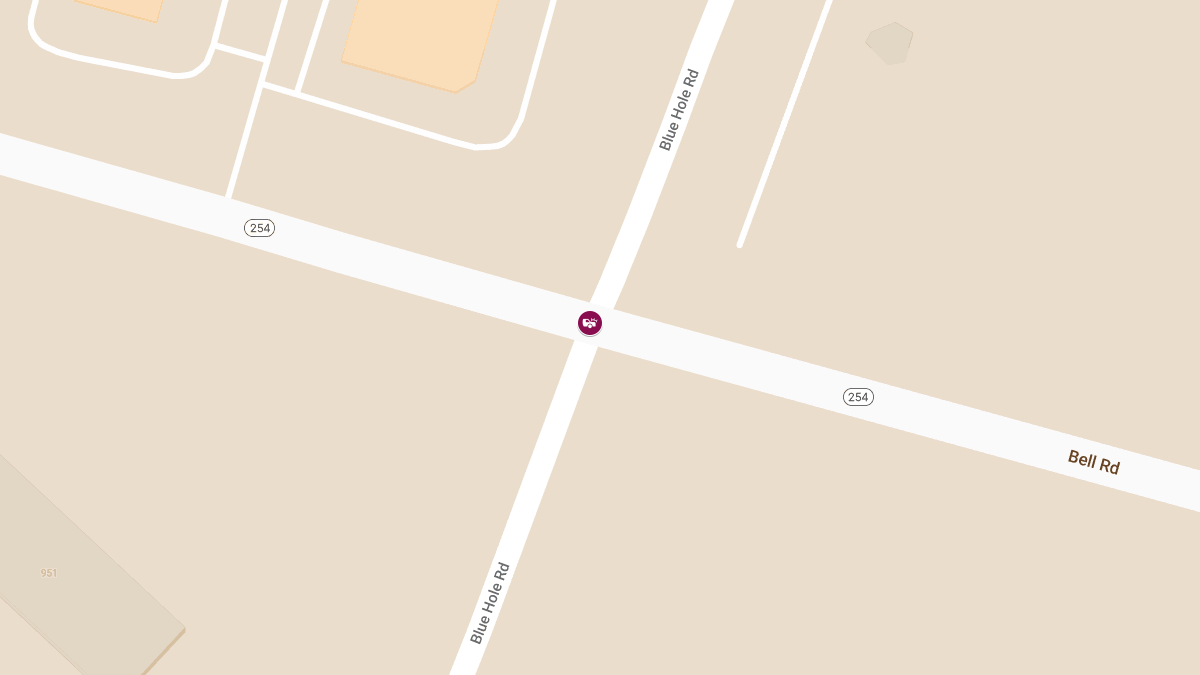 Vehicle Collision at Blue Hole Rd and Bell Rd