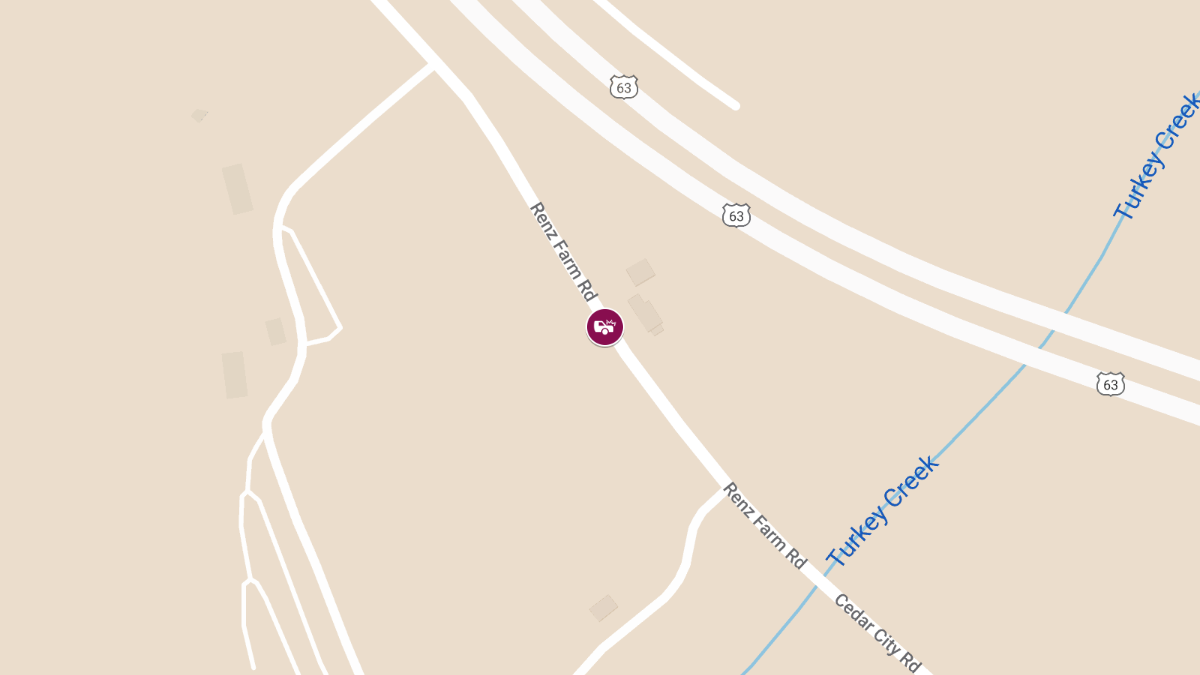 Vehicle Collision at US 63 and Renz Farm Road