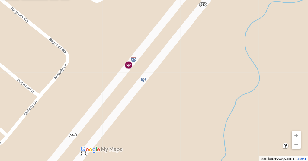 Vehicle Collision on I-49 Southbound at Exit 72
