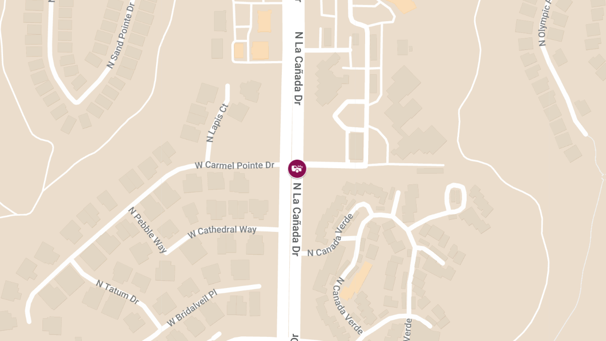 Vehicle Collision with Injuries at 11000 North La Canada Dr