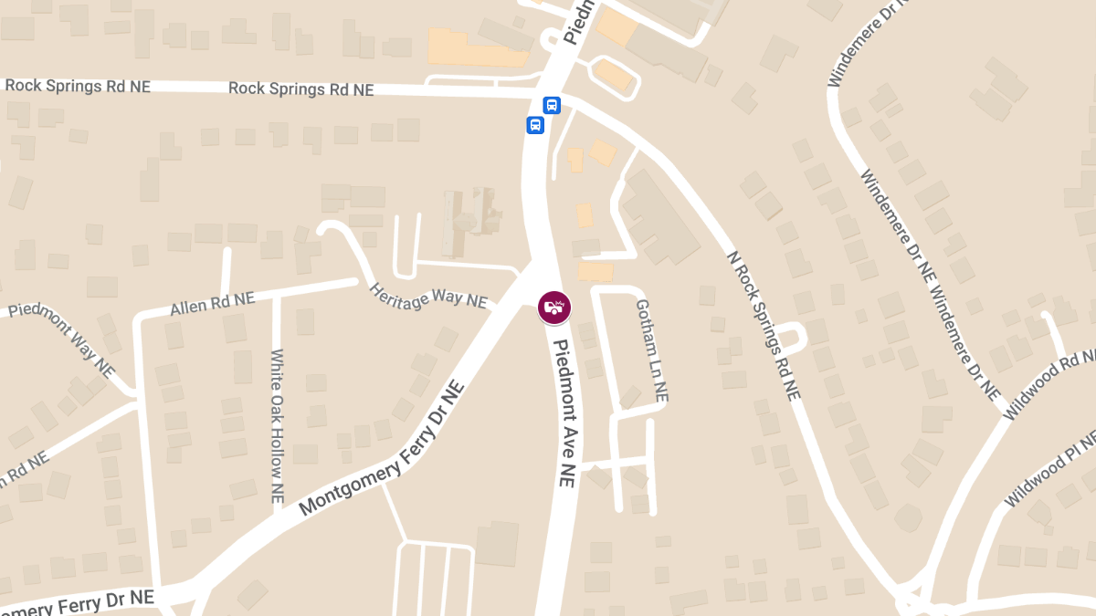 Vehicle Collision with Injuries at 1797 Piedmont Ave NE