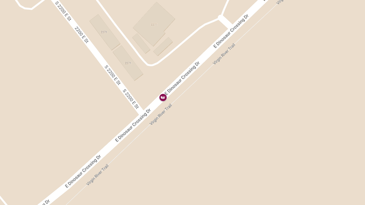 Vehicle Collision with Injuries at 2333 E Dinosaur Crossing