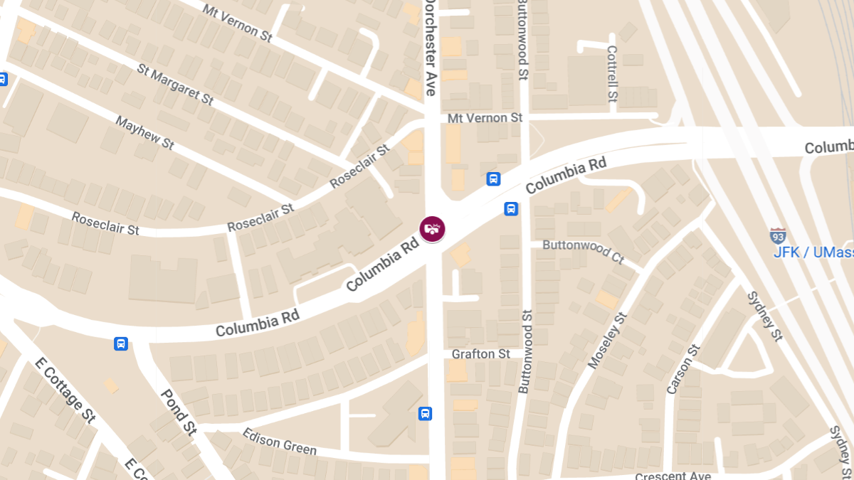 Vehicle Collision with Injuries at Columbia Rd & Dorchester Ave