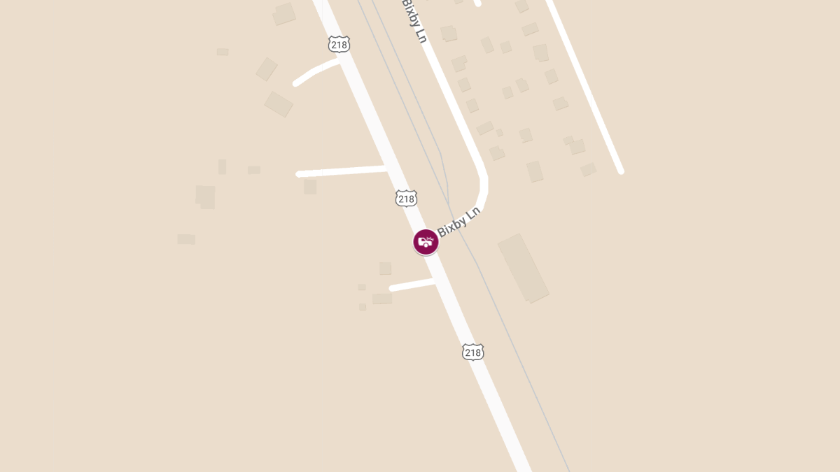 Vehicle Collision with Injuries at Highway 218 and Bixby Lane