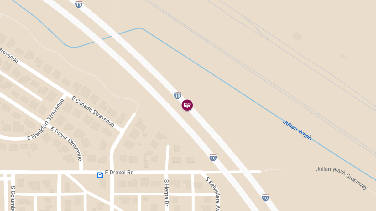 Vehicle Collision with Injuries at I-10 E & Exit 261