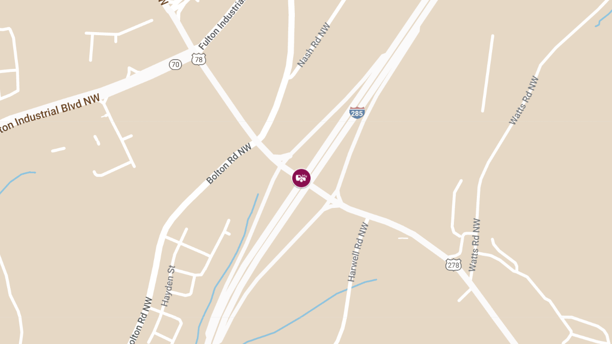 Vehicle Collision with Injuries at I-285 S & Donald Lee Hollowell Pkwy NW
