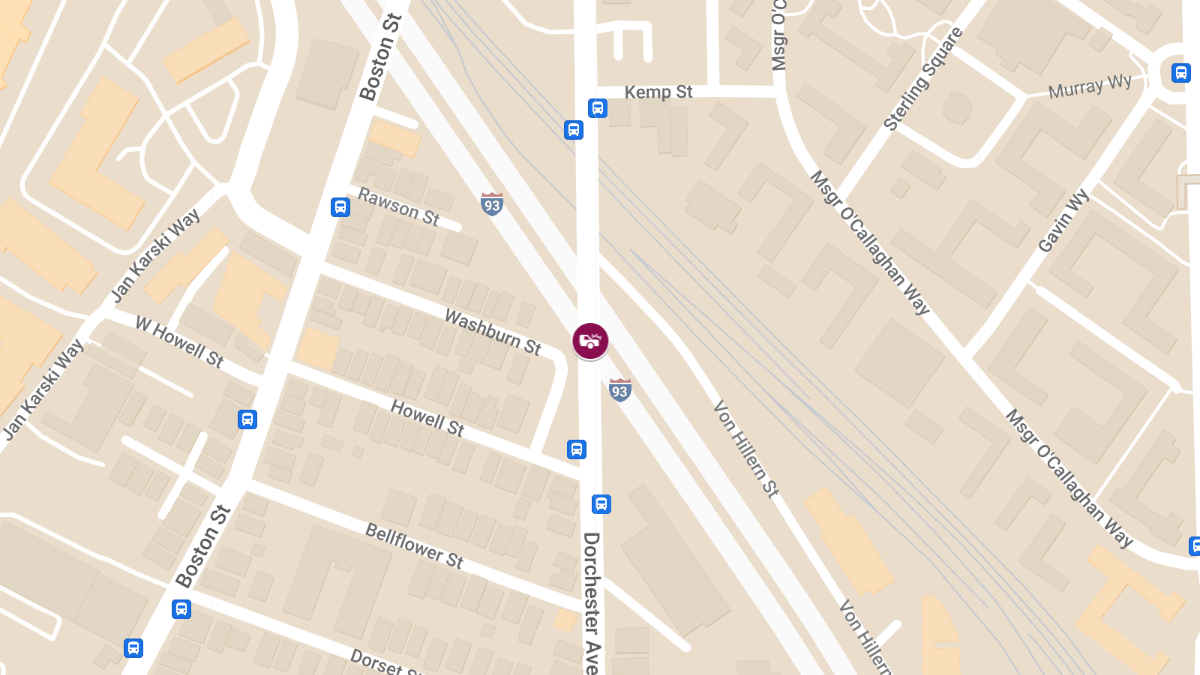 Vehicle Collision with Injuries at I-93 N & Dorchester Ave