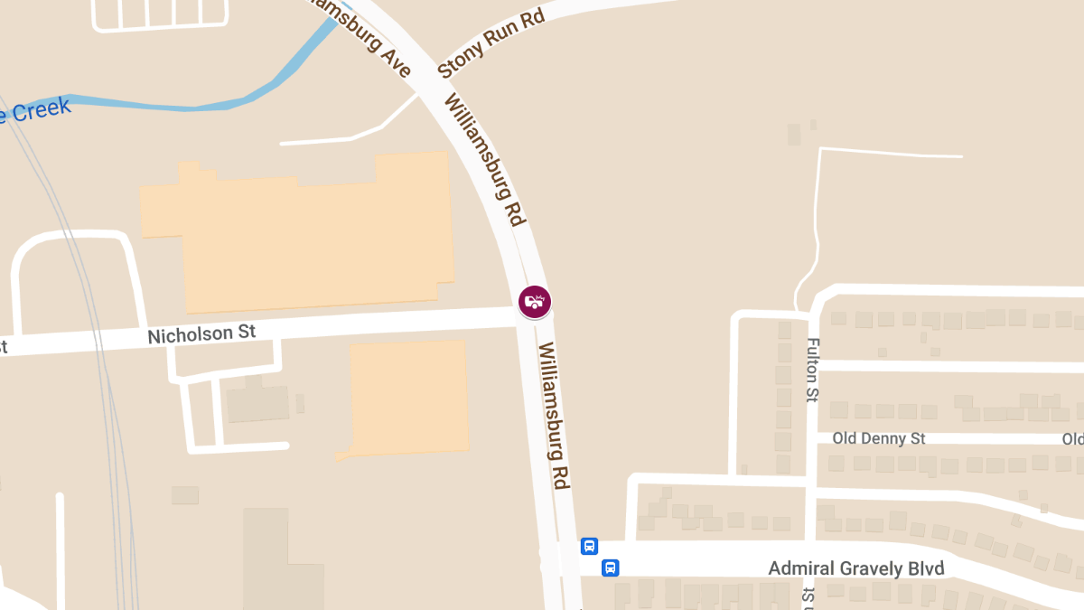 Vehicle Collision with Injuries at Nicholson St & Williamsburg Ave